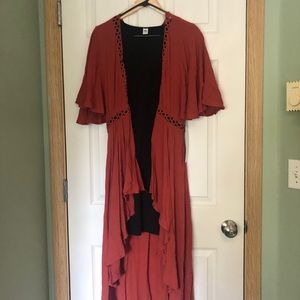 Gorgeous rust-colored dress cover